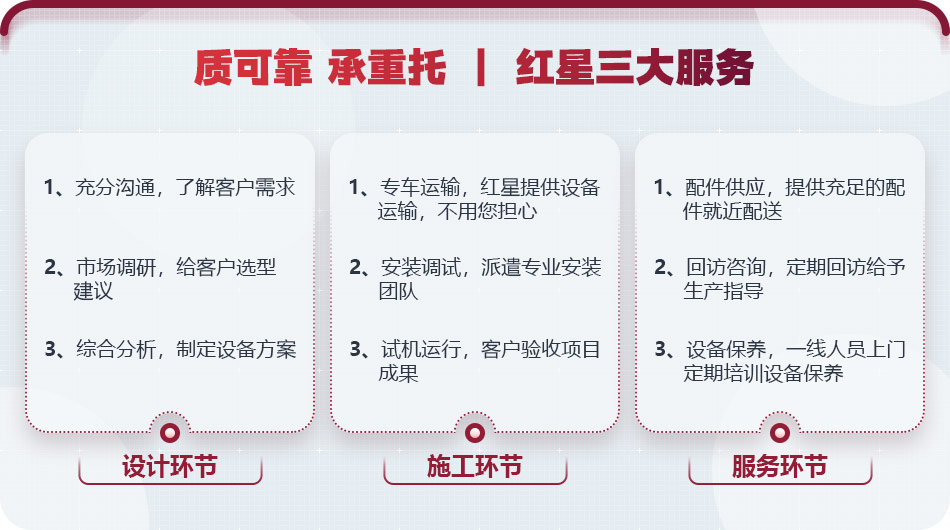 國內(nèi)大型設(shè)備廠家，紅星服務(wù)值得信賴